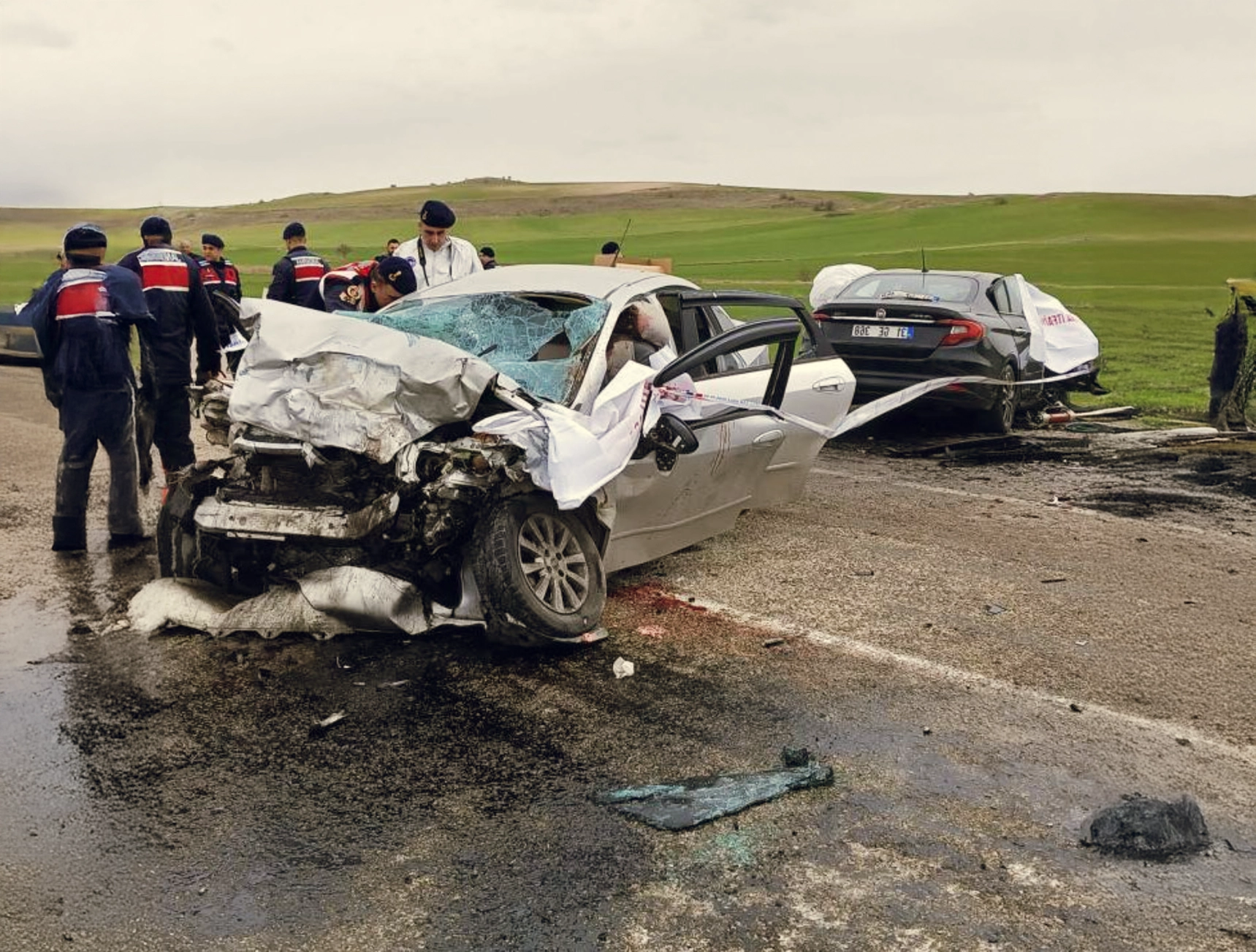 Ankara’nın Haymana ilçesinde meydana gelen trafik kazası, büyük bir faciaya