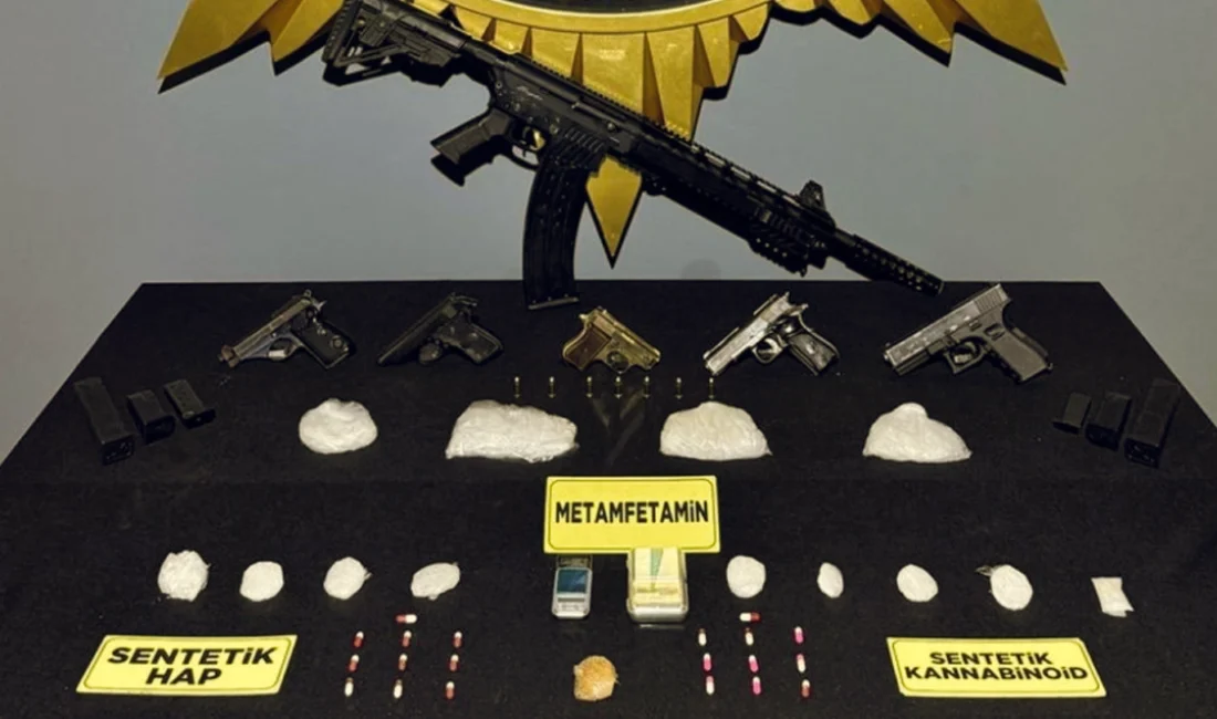 Malatya’da düzenlenen uyuşturucu operasyonlarında çok sayıda uyuşturucu madde ve silah