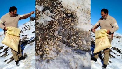 Malatya’nın Arapgir ilçesine bağlı Deregezen Mahallesi’nde yaşayan Barış Yağmur, kış