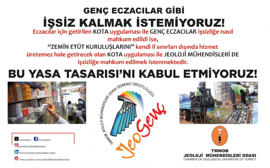 TMMOB Jeoloji Mühendisleri Odası, TBMM’de görüşülerek kabul edilen ve yapı