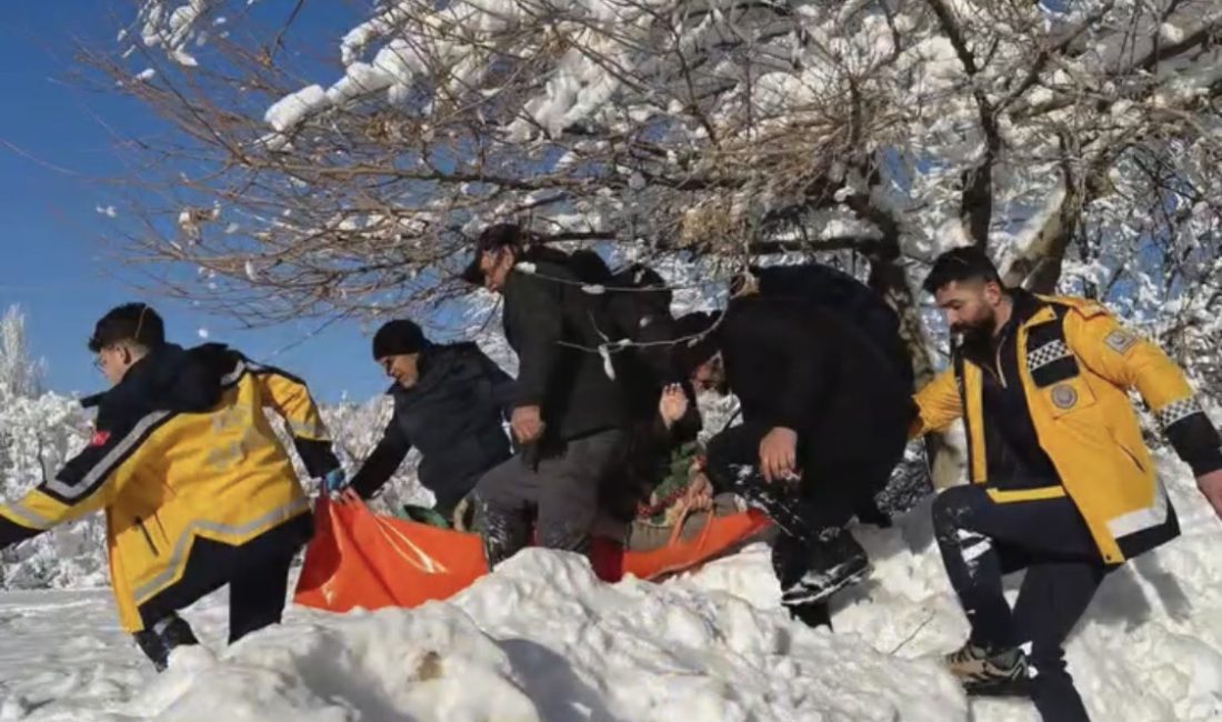 Pütürge’de olumsuz hava ve yol koşullarına rağmen 112 Acil Sağlık