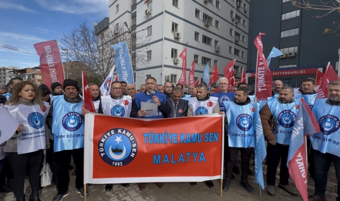 Türk Kamu-Sen Malatya Şube Başkanı Fevzi Şahin, soğuk hava koşullarına