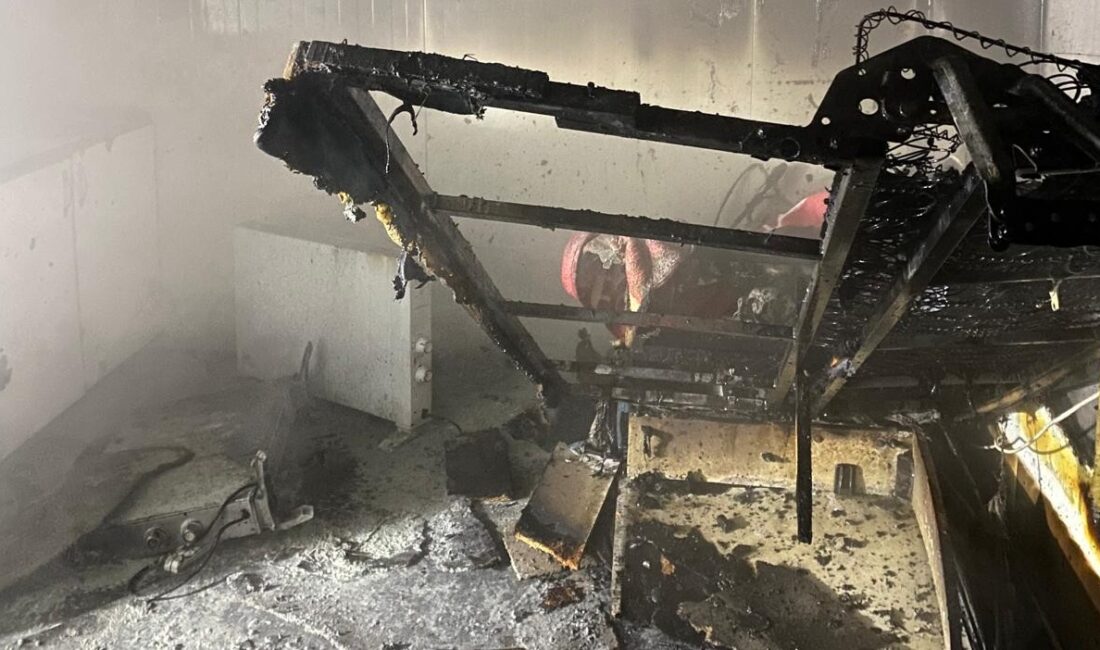 Yeşilyurt ilçesinde bulunan Mahmut Çalık Konteyner Kent’te çıkan yangına itfaiye