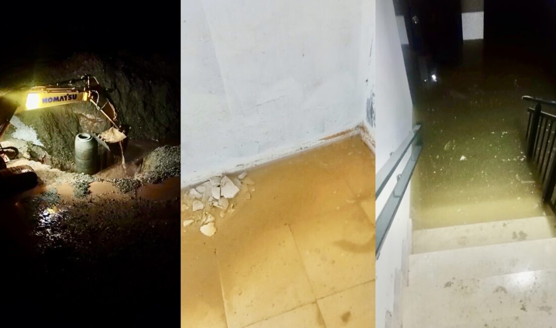 Doğanşehir’de TOKİ Konutlarında Su Baskınına Müdahale: 700 Metrelik Hat Çalışması