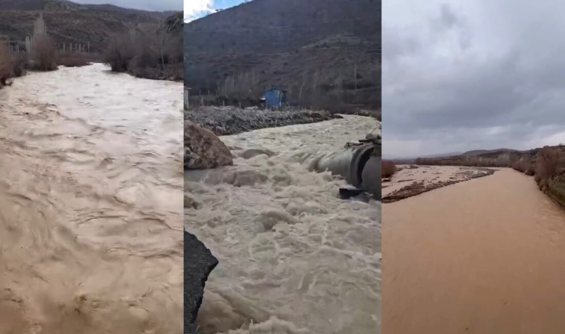 Malatya’da etkili olan kar ve yağmur yağışlarıyla birlikte kent genelindeki