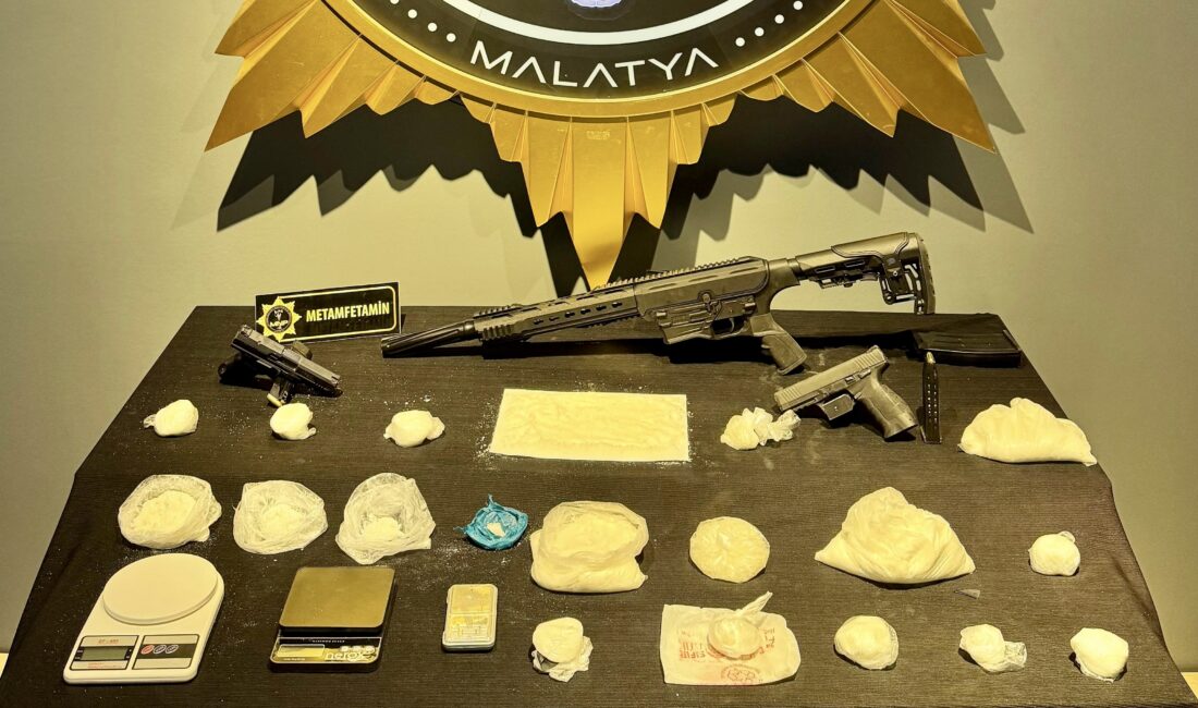 Malatya’da torbacılara yönelik operasyonda 2 kilo 263 gram metamfetamin ile