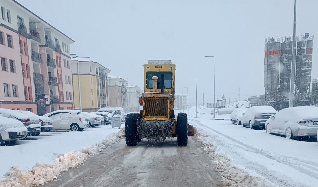 Malatya’nın Darende ilçesinde etkili olan yoğun kar yağışı ve tipi