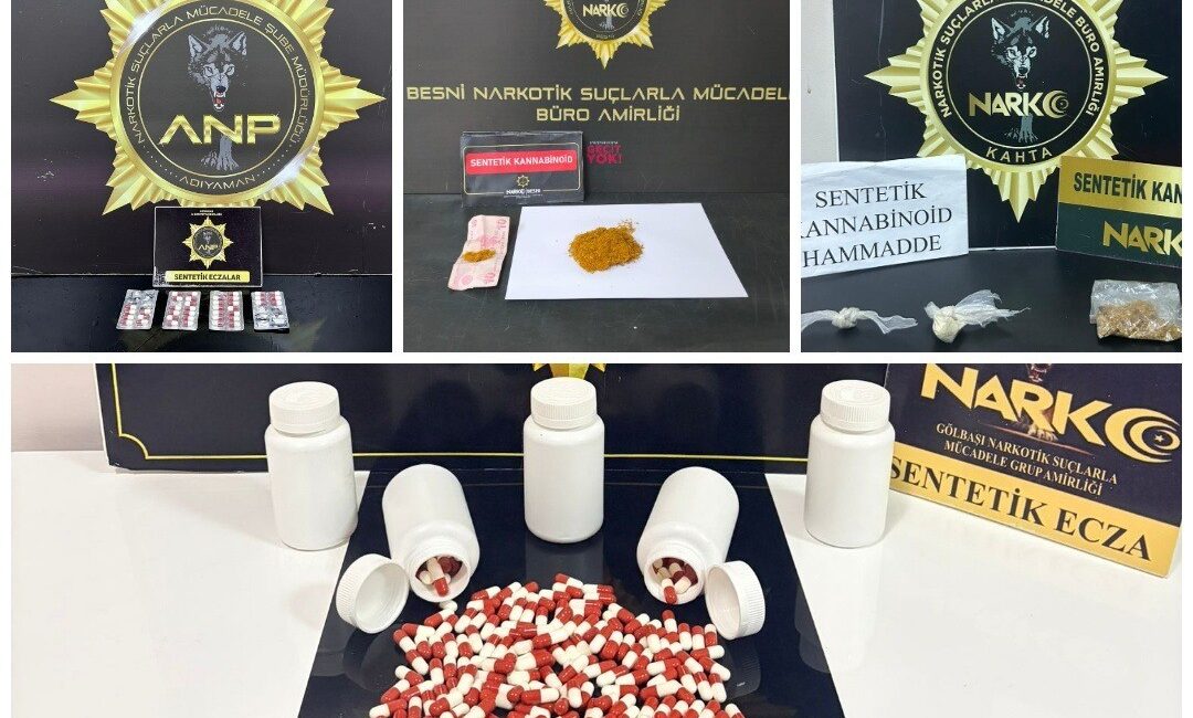 Adıyaman Emniyet Müdürlüğü, 09-15 Mart 2026 tarihleri arasında gerçekleştirilen çalışmalarla