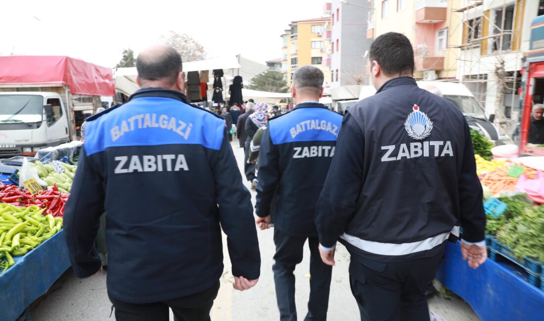 Battalgazi Belediyesi Zabıta Müdürlüğü ekipleri, ilçe genelinde kurulan semt pazarlarında