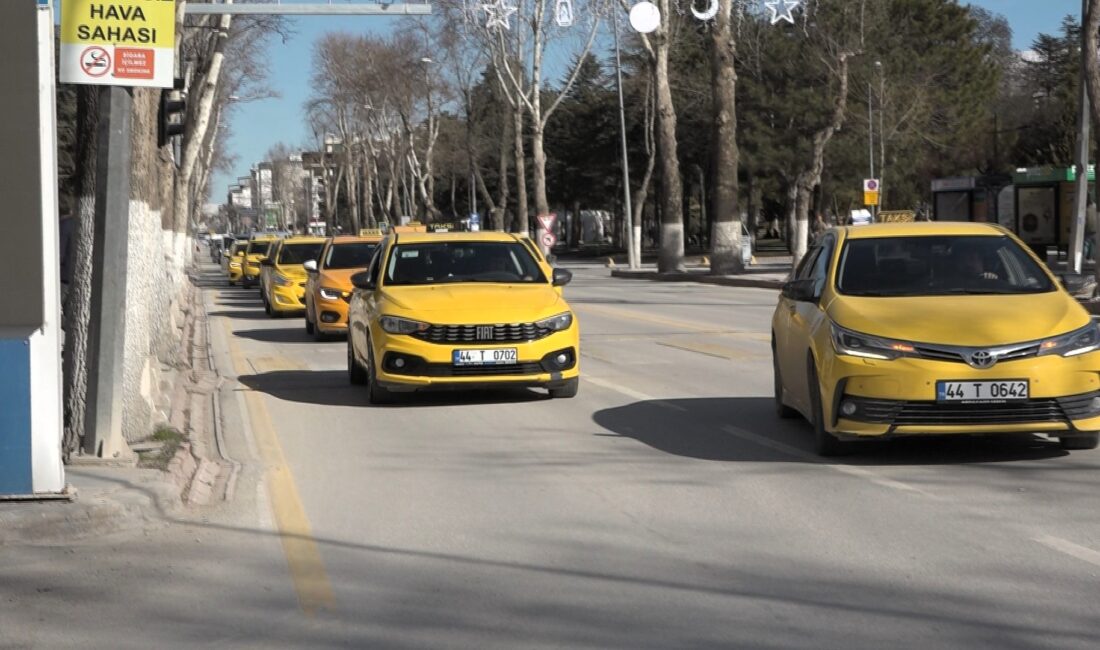 Malatya’da ticari taksi sürücüleri, artan akaryakıt ve işletme maliyetlerine rağmen