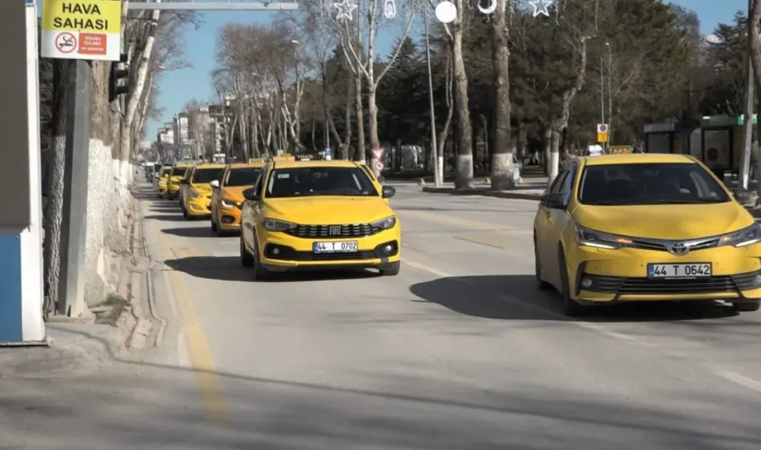 Malatya’da ticari taksi sürücüleri, artan akaryakıt ve işletme maliyetlerine rağmen