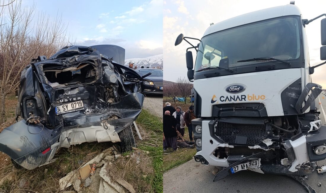 Malatya’nın Kale ilçesi Darıpınar mevkiinde meydana gelen trafik kazasında 1