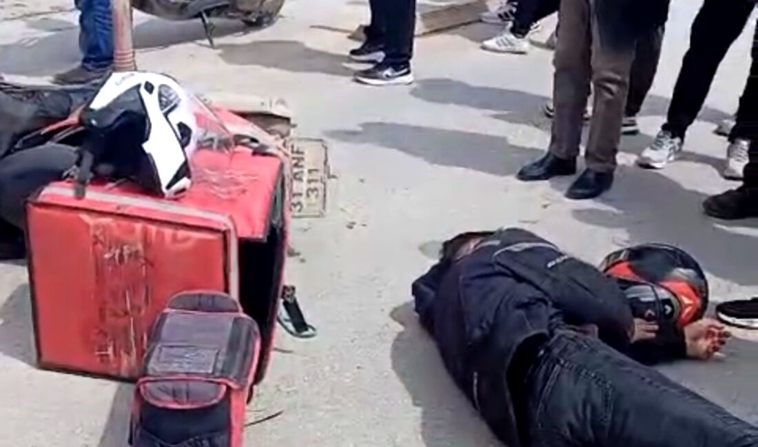 İnönü Caddesi Sıtmapınarı mevkiinde otomobil ile çarpışan motokurye yaralandı. &nbsp;