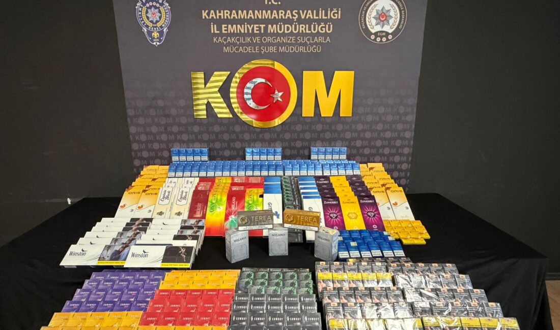 Kahramanmaraş’ta polis ekiplerince düzenlenen kaçakçılık operasyonlarında binlerce paket kaçak sigara