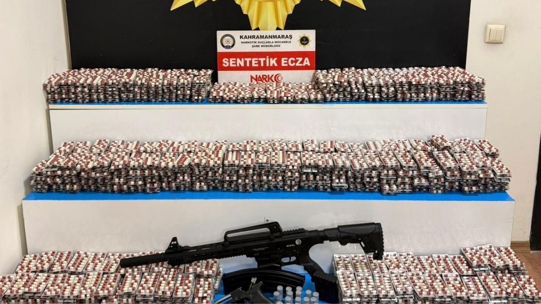 Kahramanmaraş’ta narkotik ekiplerince düzenlenen operasyonda 29 bini aşkın sentetik ecza