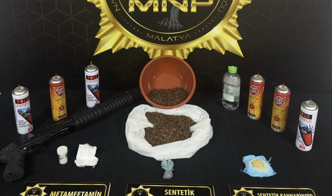 Malatya’da İl Emniyet Müdürlüğü birimlerince düzenlenen operasyonda çeşitli tür ve