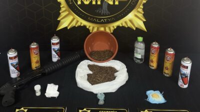 Malatya’da İl Emniyet Müdürlüğü birimlerince düzenlenen operasyonda çeşitli tür ve