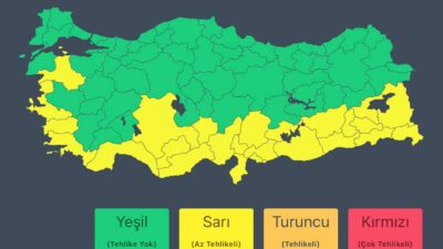 Meteoroloji Genel Müdürlüğü, İzmir, Aydın, Muğla ve Güneydoğu Anadolu’nun bazı