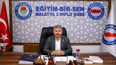 Eğitim-Bir-Sen Malatya İl Temsilcisi Hüseyin Söylemez, sendikanın Türkiye genelinde 444