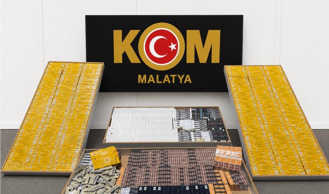 Malatya’da Kaçakçılık ve Organize Suçlarla Mücadele Şube Müdürlüğü ekiplerince düzenlenen