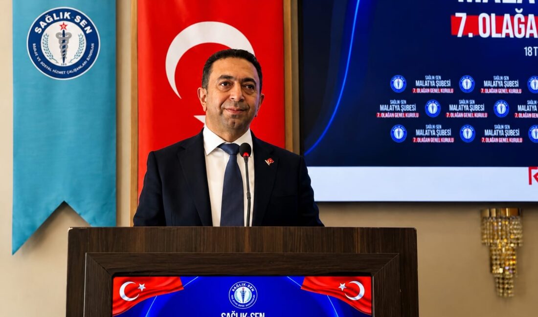 Sağlık-Sen Malatya Şubesi’nin 7. Olağan Genel Kurulu’nda Hasan Ulutaş yeniden