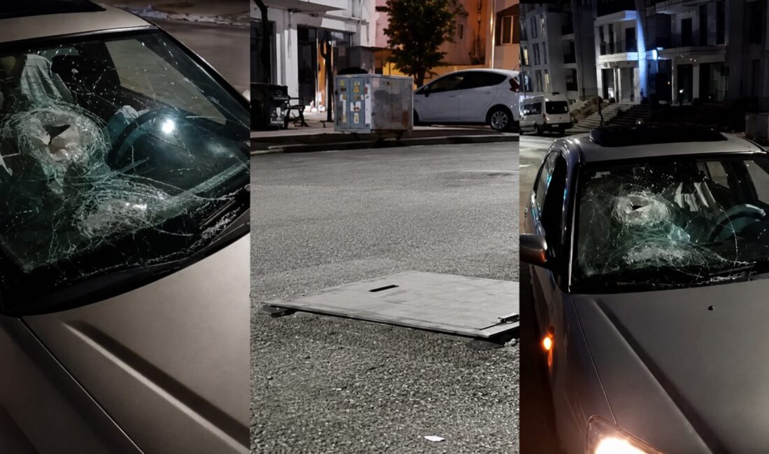 Malatya’da yol ortasında asfalt seviyesinin üzerinde kaldığı iddia edilen logar