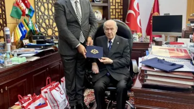 Kuluncak Belediye Başkanı Erhan Cengiz, MHP Genel Merkezi’nde Devlet Bahçeli