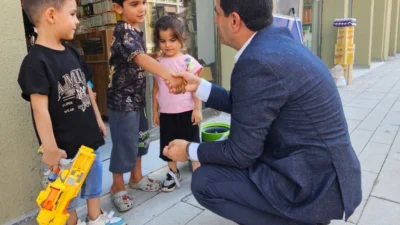 Battalgazi Belediye Başkanı Bayram Taşkın, yeni çarşının Turgut Temelli (Emeksiz)