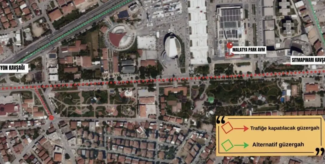 İnönü Caddesi, 28 ve 30 Ağustos’ta trafiğe kapanacak Malatya’da Zafer Bayramı töreni ve 28 Ağustos’taki genel prova nedeniyle