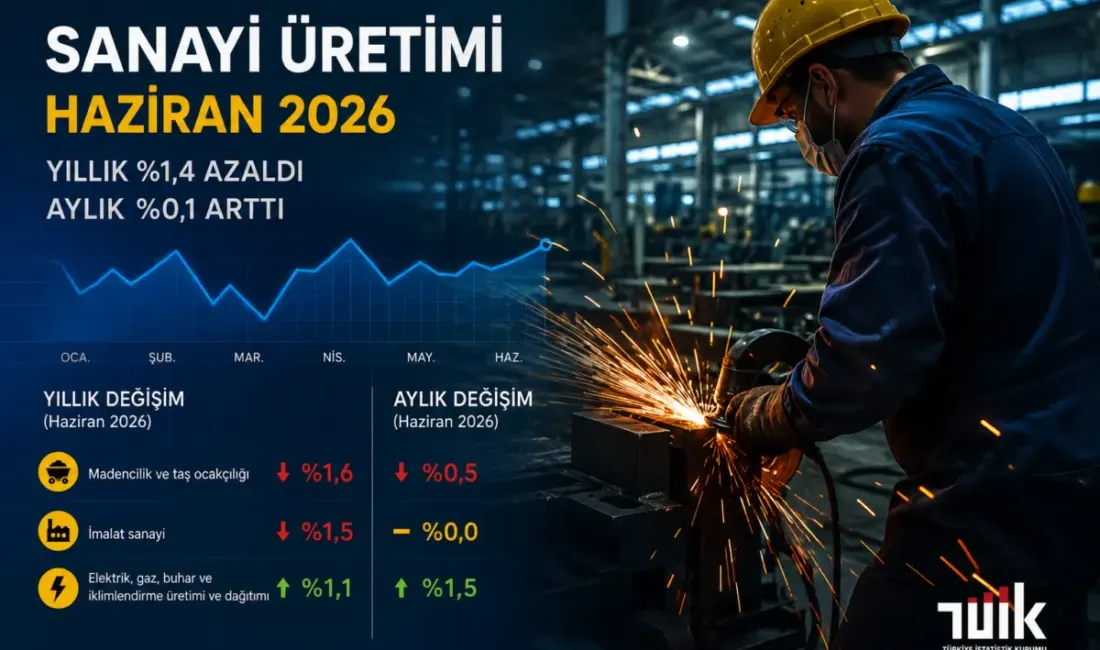 Türkiye İstatistik Kurumu (TÜİK), 2026 yılı haziran ayına ilişkin sanayi