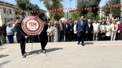 Yeni Parti Malatya İl Başkanlığı, kuruluşunun ardından ilk çelenk sunma