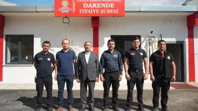 Alican Bozkurt, İtfaiye Haftası kapsamında görev yapan itfaiye personeline teşekkür