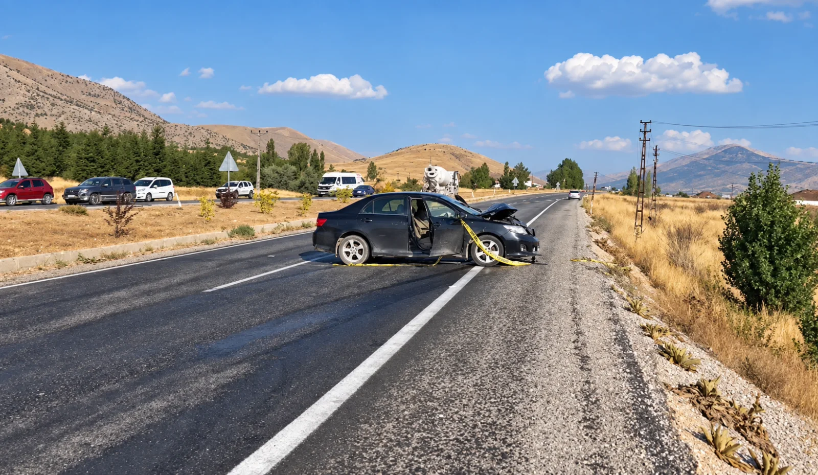 Sürgü Mahallesi’nde otomobille çarpışan motosikletin sürücüsü Ali İhsan Şahin, hastanede