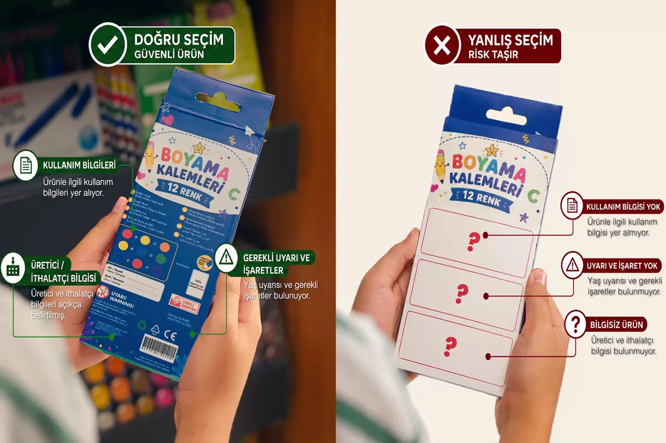 Bakanlık, ürünlerde üretici veya ithalatçı bilgileri ile yaş uyarılarının kontrol