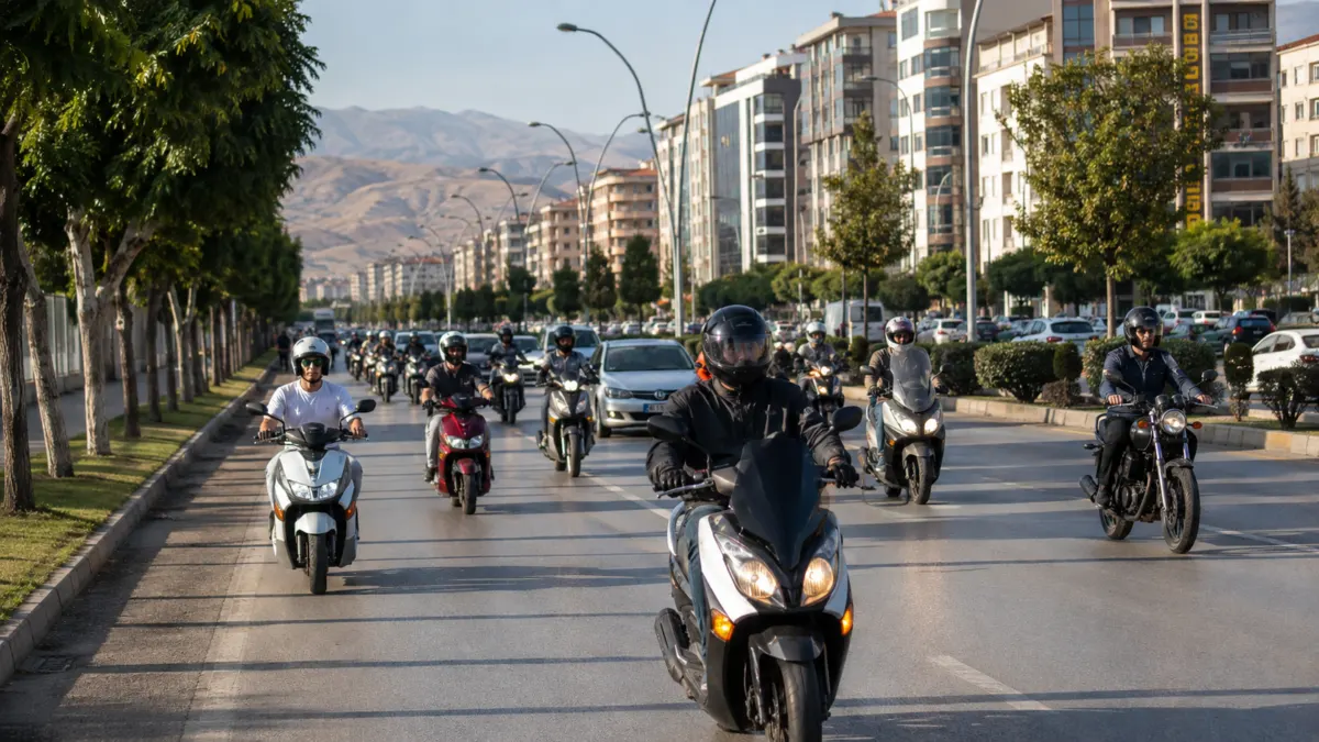 Kentte kayıtlı motosiklet sayısı 2021’deki 11 bin 837’den Temmuz 2026’da