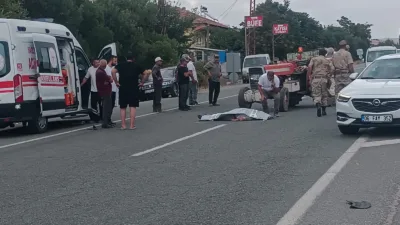 55 yaşındaki Cuma Aksu, otomobilin çarpması sonucu olay yerinde hayatını