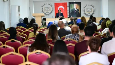 Malatya Barosu söyleşisinde konuşan Taşkın, davaların şahsileştirilmemesi gerektiğini vurguladı.