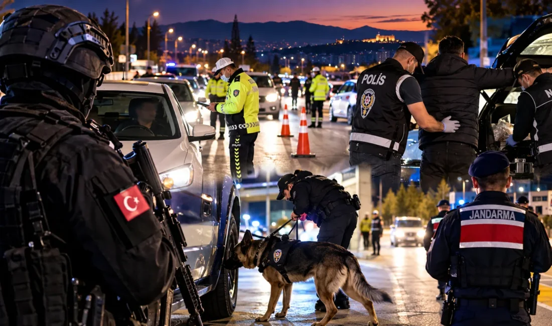 Denetimlerde 3 bin 515 araç kontrol edilirken, 456 sürücüye 3