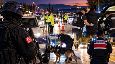 Denetimlerde 3 bin 515 araç kontrol edilirken, 456 sürücüye 3