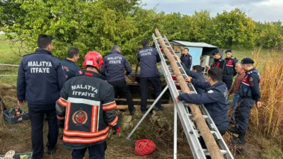 Akçadağ’da kuyuya düşen 21 yaşındaki genç kız, itfaiyenin 30 dakikalık