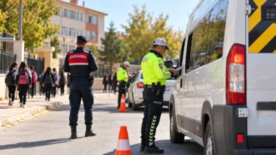 Denetimlerde 527 okul servisi kontrol edilirken 58 araca toplam 290