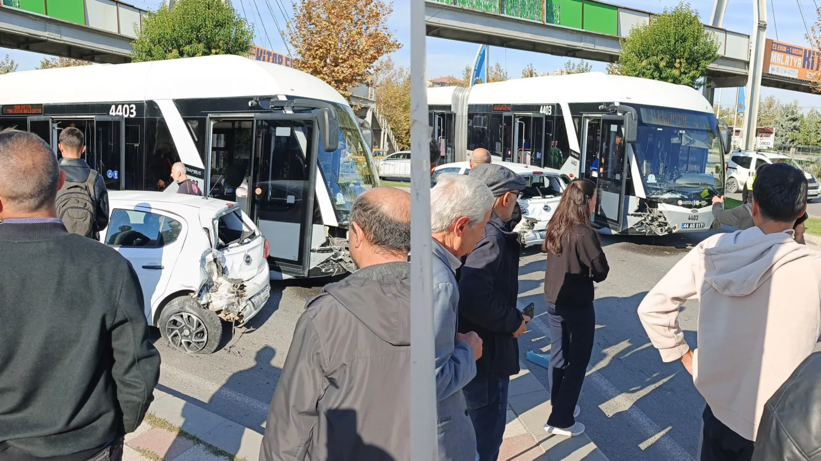 Çevreyolu Buhara Bulvarı’ndaki kazada 5 kişi hafif yaralandı, yan yol