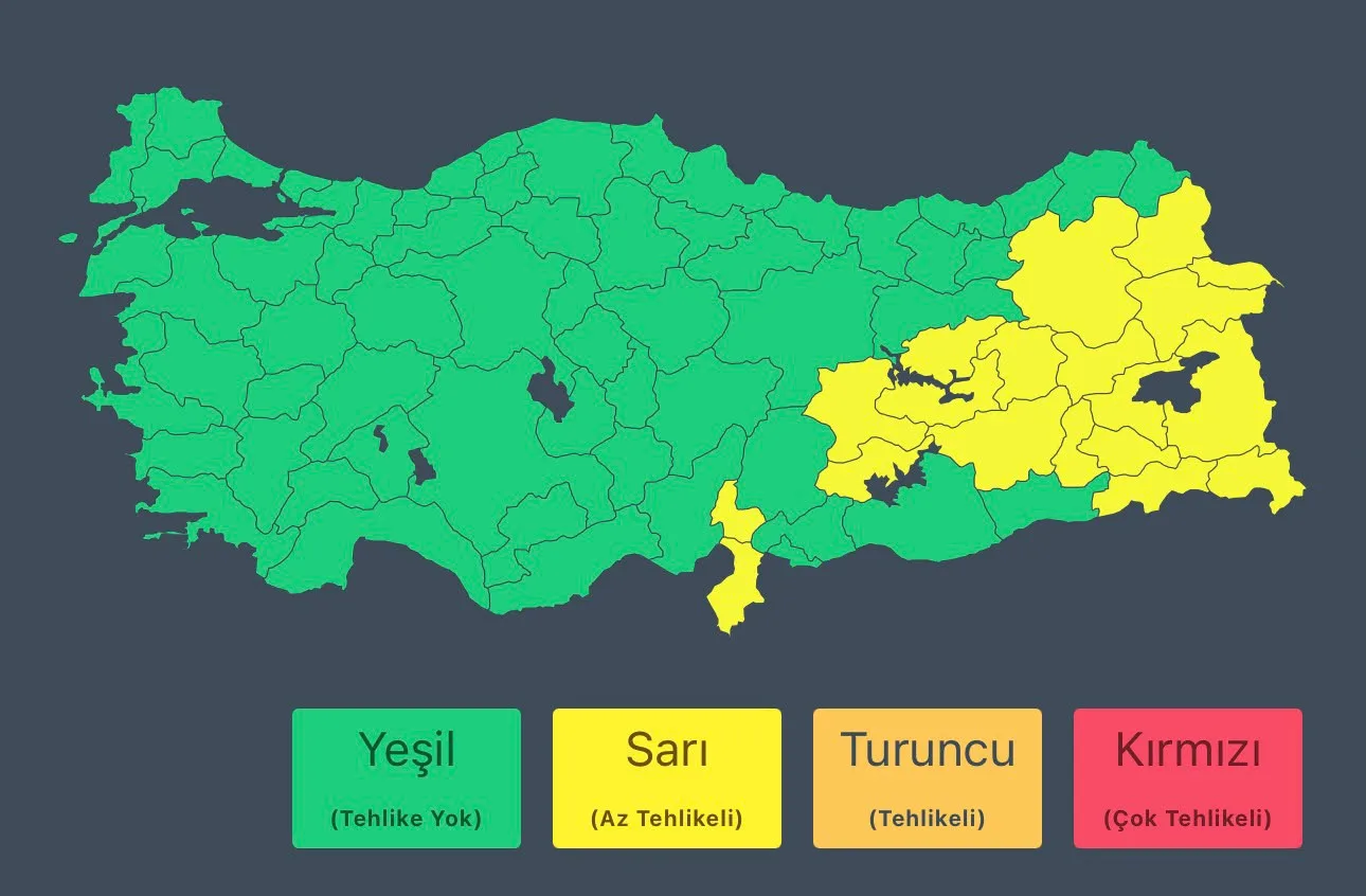 6 Ekim Salı günü beklenen yağışlarda ani sel, su baskını,