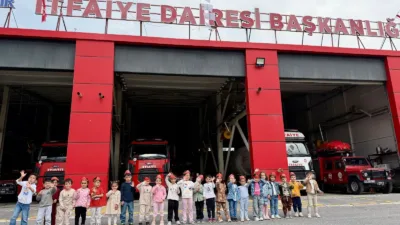 Erdem Okulu öğrencileri, yangın güvenliği ve itfaiyecilik mesleği hakkında bilgi