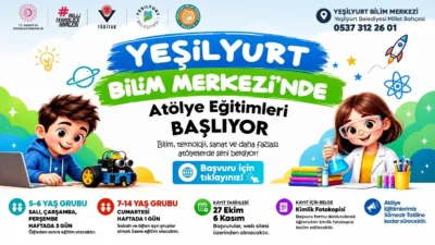 5-14 yaş grubundaki çocuklara yönelik bilim, teknoloji ve sanat atölyeleri