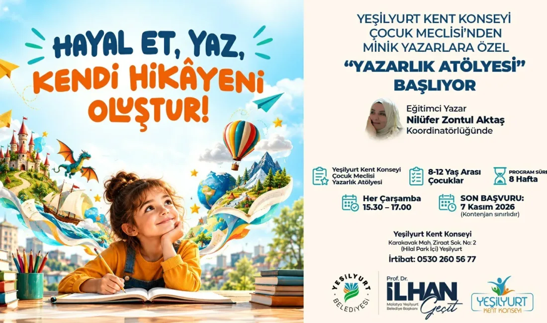 8-12 yaş grubuna yönelik sekiz haftalık atölye için başvurular 7